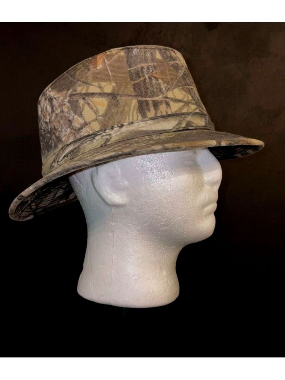 Vintage -Outdoor Cap Company- Outback-Style Camo Safari Fedora Hat XL